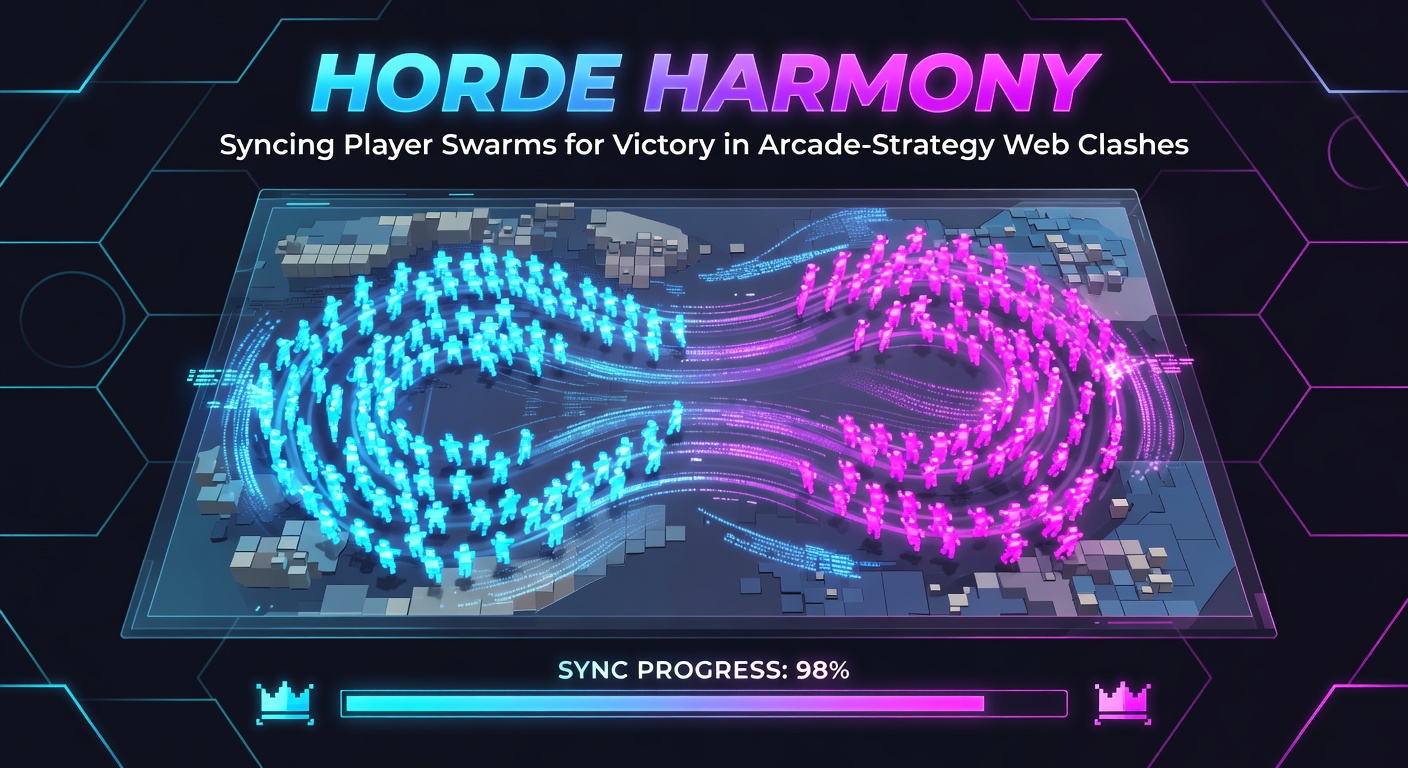 A vibrant screenshot of countless player-controlled units swarming across a chaotic browser battlefield, colors clashing in synchronized waves toward enemy strongholds