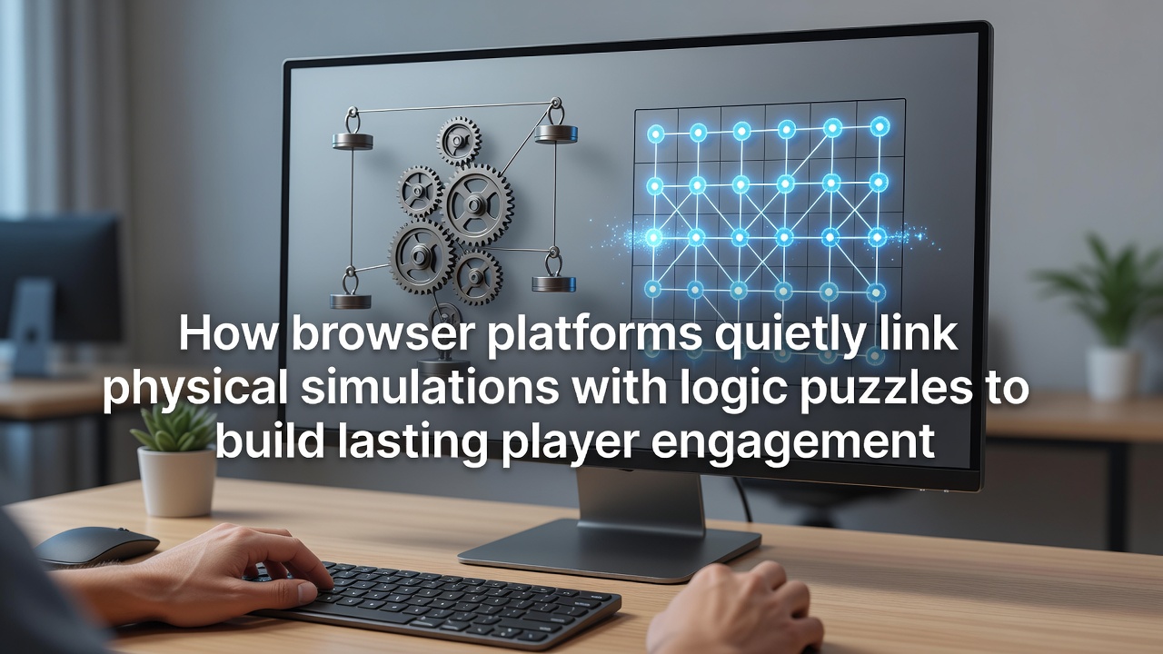 Network visualization showing player connections formed through shared physics puzzle sessions in browser environments