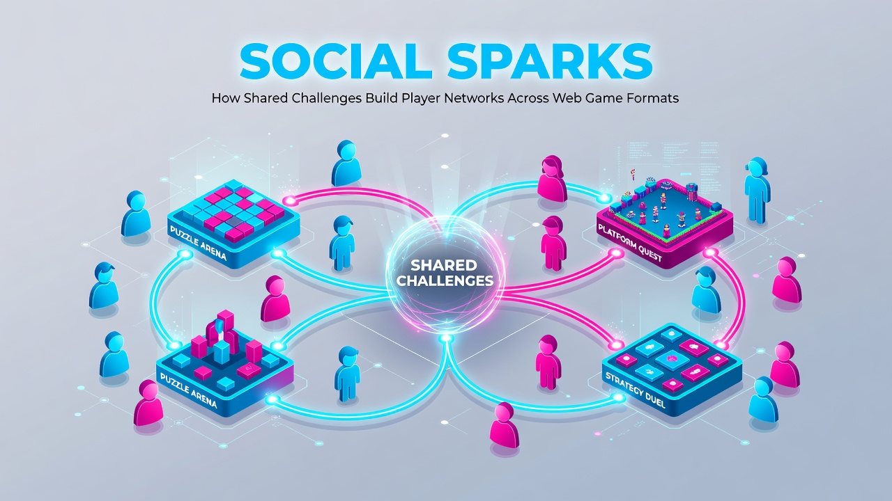 Network connections forming among players in web-based adventure and sports multiplayer sessions