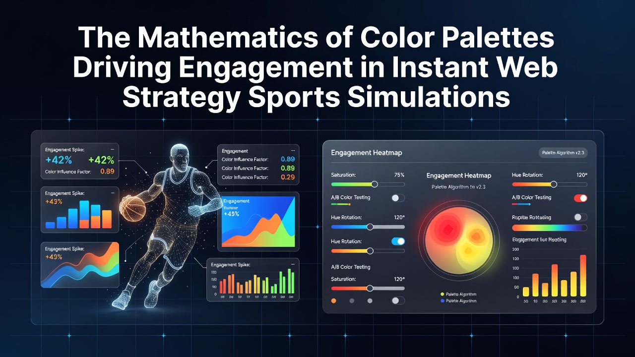Visualization of color palette mathematics applied to strategy sports simulation interfaces