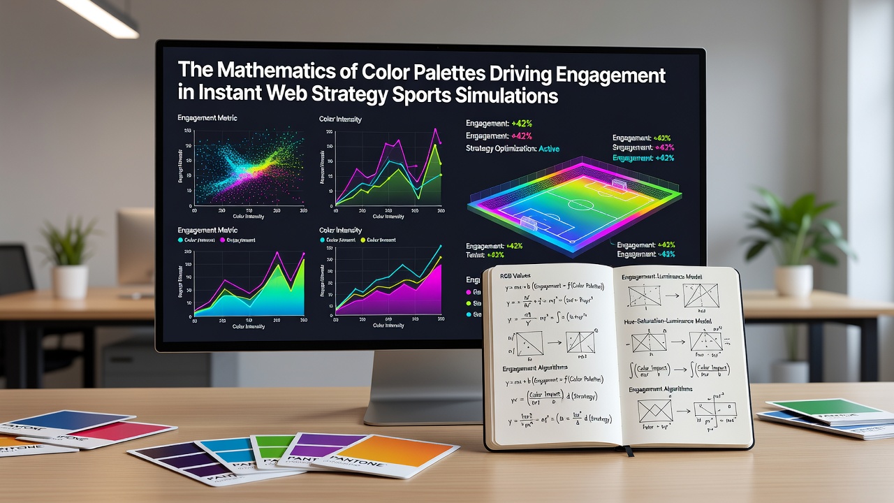 Data charts showing engagement correlations with optimized color palettes in sports simulations