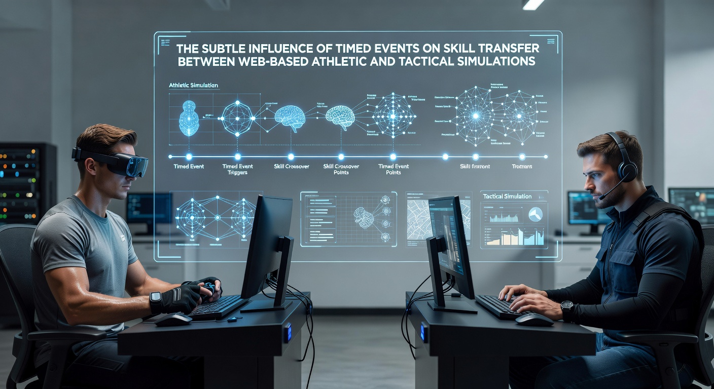 Split-screen view of athletic simulation timer overlapping with tactical unit deployment interface