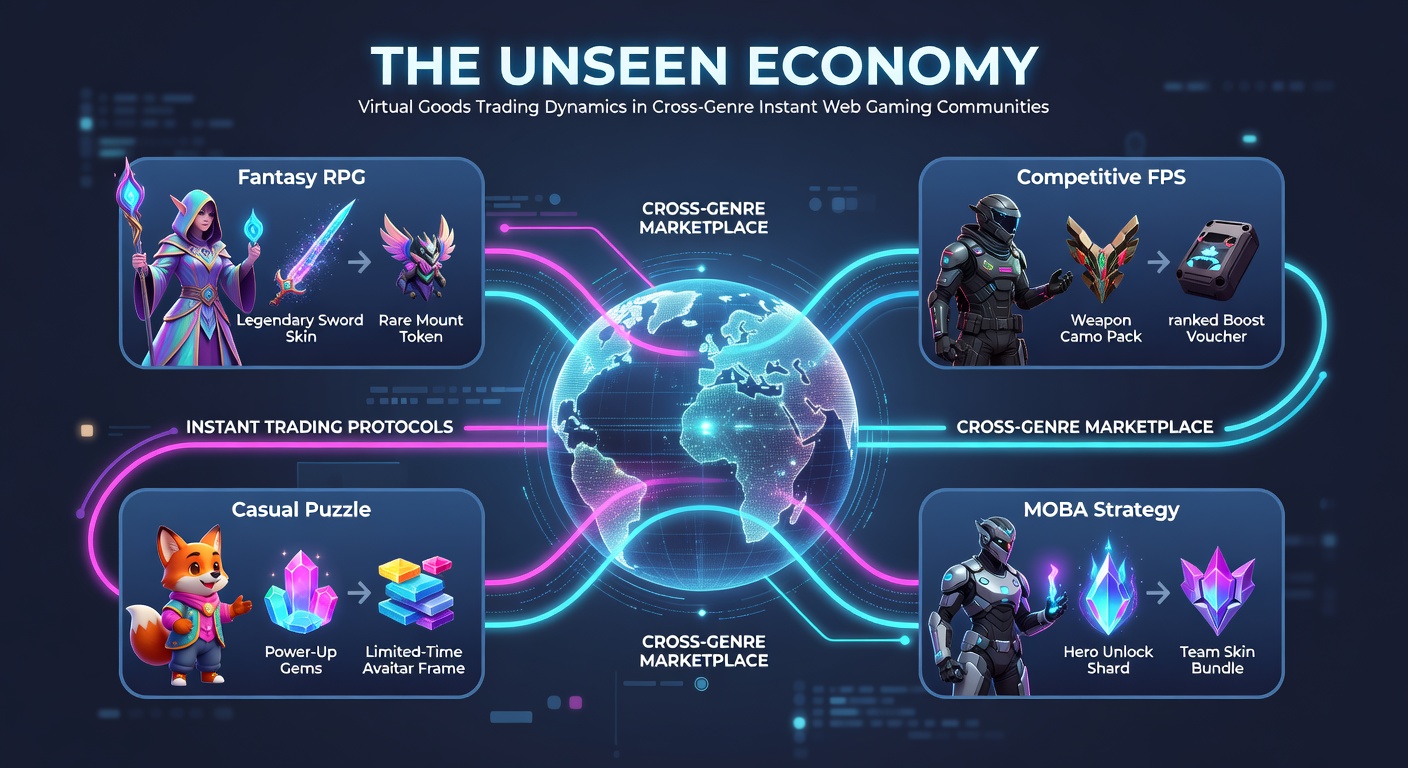 Players engaging in virtual goods exchange within a browser gaming interface